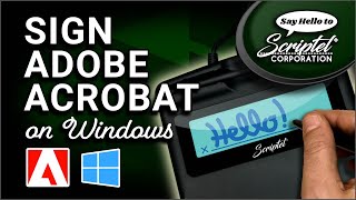 Installing ScripTouch Adobe Acrobat Plugin and Signing a PDF on Windows