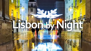 🎅 Lisbon by Night with Christmas lights 🇵🇹