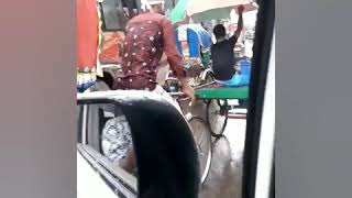 Funny Rickshaw puller