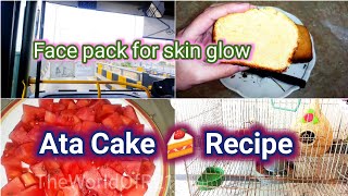 AJ Banaya healthy ATTA Cake 🍰 Facepack for Summer Glow- Healthy Cake Recipe with Whole Wheat Flour