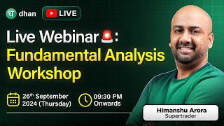 LIVE Market Webinar 🚨: Fundamental Analysis Masterclass