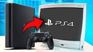 COMO ligar PS4 em uma TV ANTIGA de TUBO