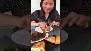 Lao girl tries chicken and cheese Mexican empanadas and spicy wings for first time🥵