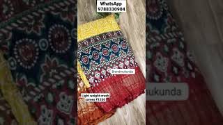 light weight crush sarees ₹1200freeship