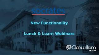 Socrates Lunch and Learn Webinar - New Functionality 2019