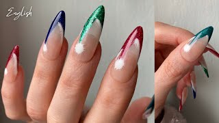 Easy SANTA'S HAT Nail French | Christmas NAIL ART