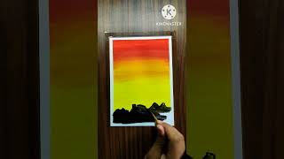 scenery colour drawing... #india #video #shorts #drawing #art #viral #mast