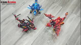 13018 DIY Assembled Electric Thunderbolt Fighting Dragon