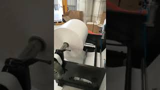 Thermal paper slitter slitting in Middle East customer's factory #thermal #slitting #machine #speed