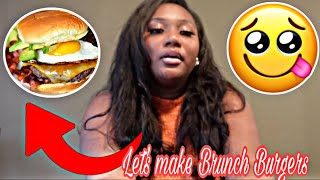 Let's Cook Homemade Brunch Burgers & Onion Rings