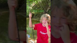 First Fish Caught!!! Watch to find out which one of us caught it! #shorts #gooutdoors #fishing #fun