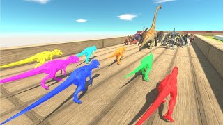 Trying to escape from NEON CRYOLOPHOSAURUS - Animal Revolt Battle Simulator