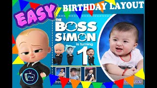 How to Make EASY Tarpaulin Design Baby Boss Theme | MiingTv