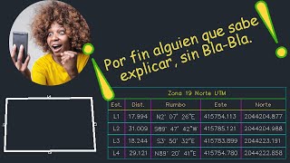 Crea Tabla de construcción Civil 3D coordenadas y rumbos-El Mejor video Que vas encontrar en la web.