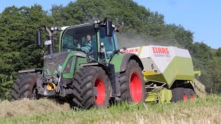 Fendt 724,939 und johndeere 6310 bei Der Heuernte 2021 auf dem Pferdehof Schwertle