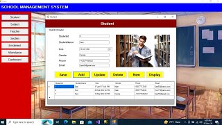 C# Full Project (School Management System) with Source Code