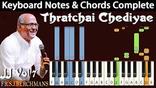 Thratchai Chediyae Yesu Raja Keyboard Notes & Chords | திராட்சை செடியே இயேசு| Berchmans | JJ Vol 7