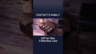 CONTACT'S FAMILY Genuine Leather 6 Watches Storage Boxes Gift for Men #watchcase #amzonproduct