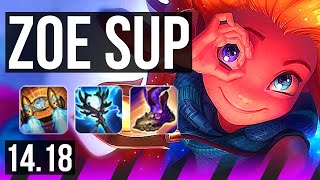 ZOE & Jhin vs LUX & Caitlyn (SUP) | 66% winrate, Dominating, 33k DMG | EUW Master | 14.18