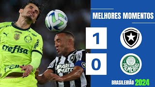 BOTAFOGO 1 X 0 PALMEIRAS | GOLS E MELHORES MOMENTOS | 17ª RODADA BRASILEIRÃO 2024