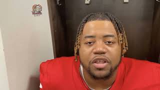 Houston Cougars Demetrius Hunter talks playing for Willie Fritz, key for OL success & his side gig!