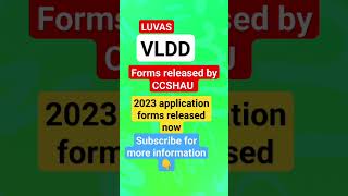 #ytshort #bsc agriculture 6 and 4 years a#VLDD application forms released by CCSHAU #youtubeshorts 👇