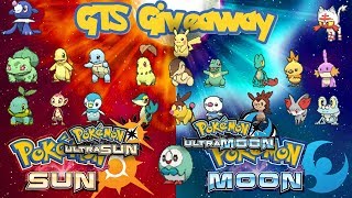 Pokémon SUN & MOON/ULTRA GTS GIVEAWAY |  | Shiny Generation 1-7 Starters | PreEvoloution Versions