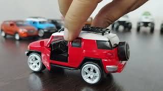 Diecast red Toyota FJ Cruiser metal car