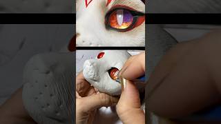 Fox eyes. #polimerclay #fox #wip #inprogress #kitsune #painting