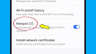 How to Turn On / Off Hotspot 2.0 in Samsung Phone