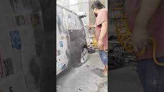 Final Coat of clear..#marutisuzuki #cars #dentingpainting #trending #goviral