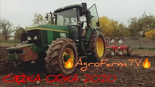 CIĘŻKA ORKA 2020 / JOHN DEERE W SWOIM ZYWIOLE/ JOHN DEERE 6506 /AGRO MASZ 4 SKIBY / VIXA/ AgroFarmTV