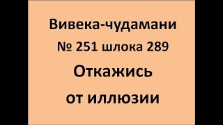 ВивекаЧудамани курс Свамини Видьянанды Сарасвати 251 шлока 289 Откажись от иллюзии