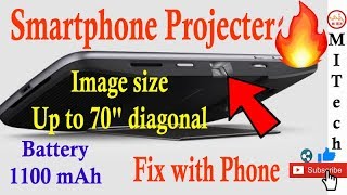 Smartphone Projector : Play Movie, Video, Presentation Any where 📟📱🔥  | 1100 mAhmAh Battery | MITech