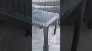 iron joining technique to make a glass table