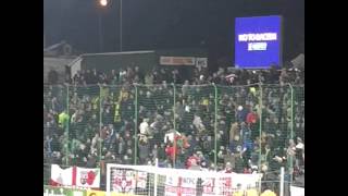 England and Lithuania fans fighting in the stands