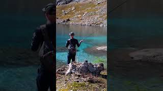 FISHING PRETTIEST LAKE IN THE WORLD?? #shorts #fishing