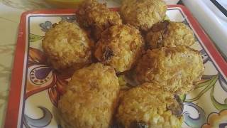 Deliciosa bolitas de arroz con atun/ Delicious tuna and rice balls