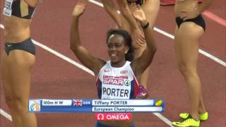 women's 100m hurdles Final European Championships in Zurich 2014