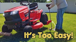 Use this SIMPLE lawnmower lift from Amazon to safely repair your ride