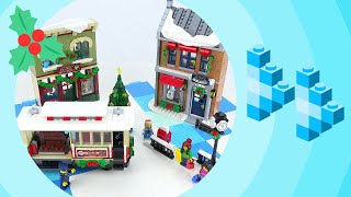 Building My Lego Winter Village Part 10 - Holiday Main Street