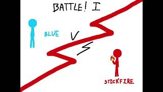 battle! 1 : Blue vs StickFire (folioscope animation)