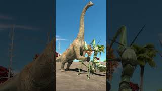 Giant Showdown Brachiosaurus vs Mantis