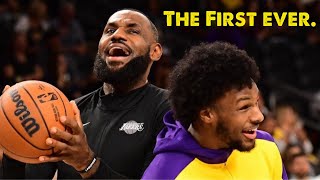 Lebron And Bronny James Make History..