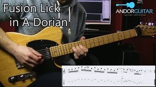 Jazz Fusion Guitar Lick in Am