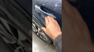 Peeling ice off car ASMR 😌