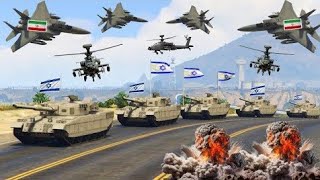 Israeli Secret Gas Supply Convoy Badly Destroyed by Irani Fighter Jets, Drone & Helicopter - GTA V