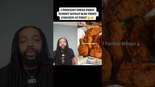 I thought these fried turkey wings was fried chicken at first #youtubeshorts #shorts