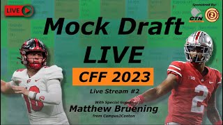 College Fantasy Football 2023 Mock Draft Live-Stream #2 w/ Matthew Bruening from Campus2Canton.com