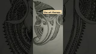 Ganeshji art / Art therapy for students/ mandala art ganesh ji #drbarkhagupta